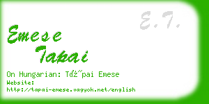 emese tapai business card